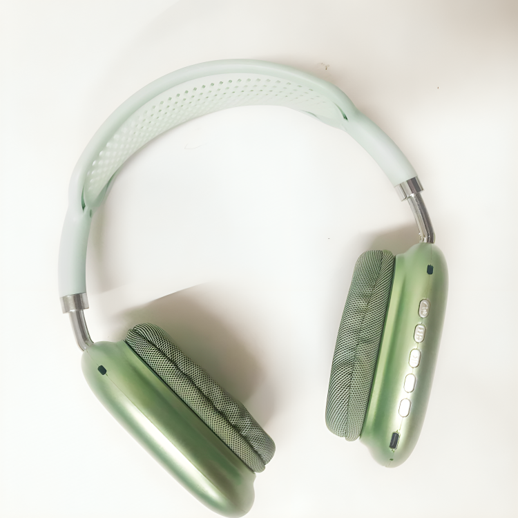 P9 Wireless Bluetooth Headphones Over-Ear Stereo Music with Microphone, Memory Card Support Lightweight, Microphone Included (Green))