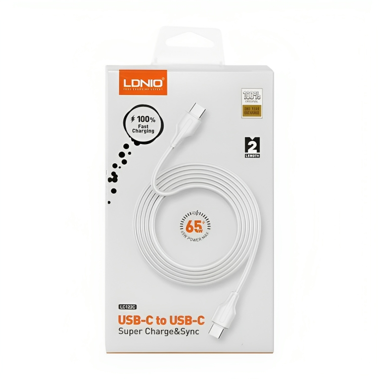 Ldnio Ls552 Type-C To Usb A Mobile Phone Fast Charging Data Cable - Whit