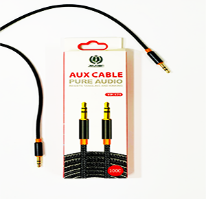 Junobi  3.5mm Aux Cable (3.3ft/1m,Hi-Fi Sound), Audio Auxiliary Input Adapter Male to Male AUX Cord for Headphones, Car, Home Stereos, Speaker, iPhone, iPad, Echo & More – Black