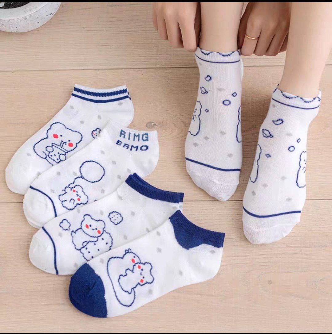 A Set Of (3)  socks pairs  ankle Socks One Size Multicolor
