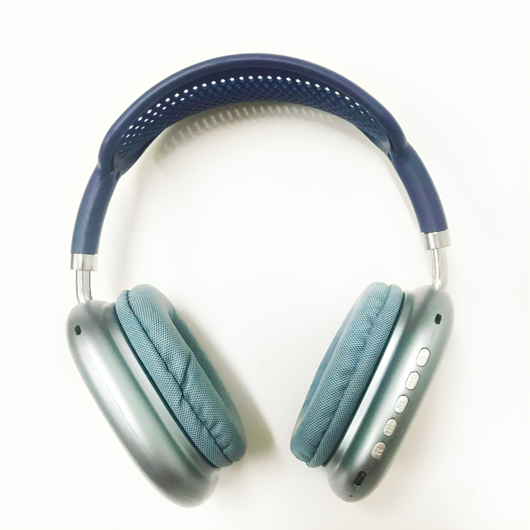 P9 Wireless Bluetooth Headphones Over-Ear Stereo Music with Microphone, Memory Card Support Lightweight, Microphone Included (Blue)