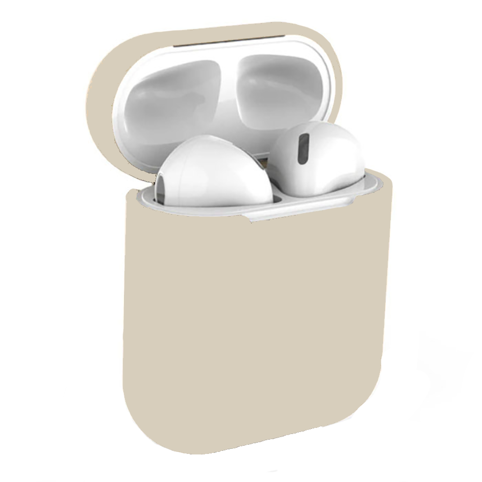 Silicon  Cover protective case for Airpod Beige color Generic