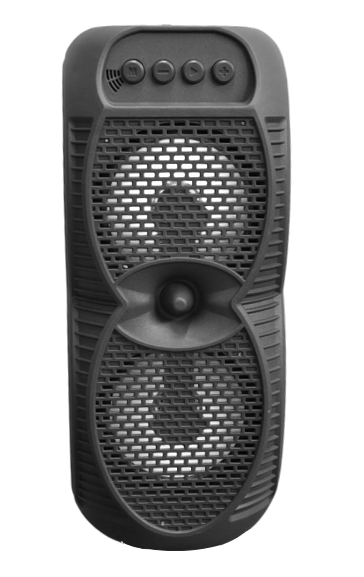 Wireless Bluetooth speaker - Mic input - Equipped with brilliant lighting - Equipped with a USB port, - Memory card and AUX,  deep bass, high quality sound - Black